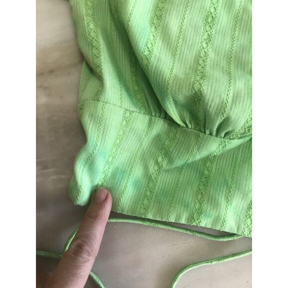 Majorelle Crop Off The Shoulder Corset Top s Corset Peasant Lime Green - Picture 9 of 10